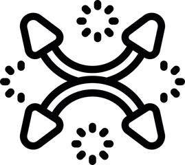 Poster - Decentralized system icon with nodes transferring data through network