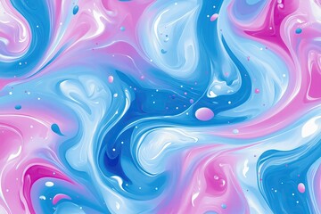 Poster - Vibrant Cosmic Patterns With Swirling Blue and Pink Hues Create a Sense of Wonder in Space