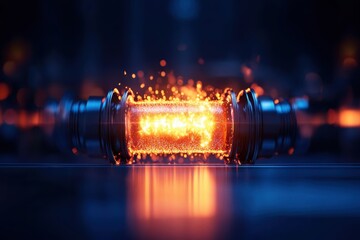 Poster - Futuristic glowing energy device