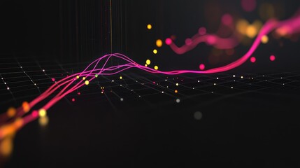Poster - Abstract Colorful Data Visualization Background