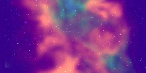 Wall Mural - space vector background with realistic nebula and shining stars. magic colorful galaxy with stardust