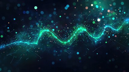 Poster - Vibrant Abstract Colorful Light Wave Background