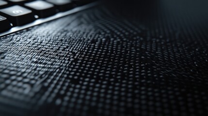 Poster - Textured black surface with a keyboard resting on it