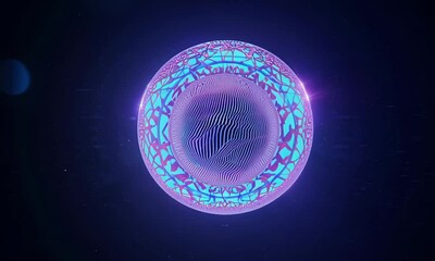 Aufkleber - Prompt for AI art  complex sphere with intricate patterns.