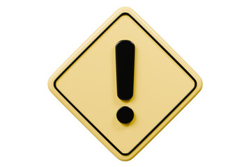 Wall Mural - 3d warning caution icon sign symbol isolated on purple background. error alert safety concept.3d min