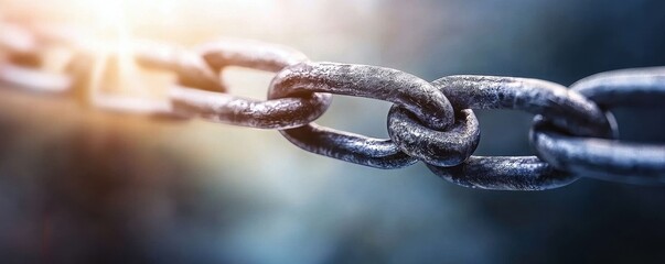 Poster - Secure Chain Links Symbolizing Blockchain Technology