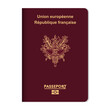 © dlyastokiv - France passport cover front with official gold emblem and text