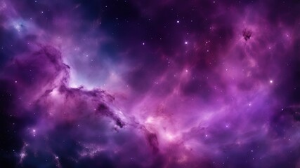 Aufkleber - Purple background with nebula space and star 