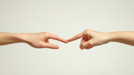 A full frame view of two fingers making contact, highlighting the moment of agreement and connection in a business setting