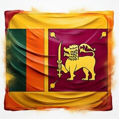 Sri Lanka Illustration Flag Design