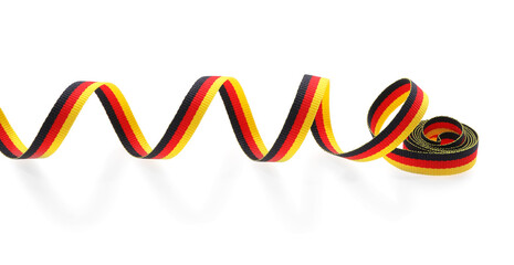 Sticker - Ribbon in colors of German flag isolated on white