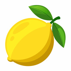 lemon with leaf