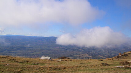 Wall Mural - time clouds over the mountains