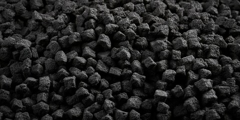 Poster - Close-up of dark, textured cubes.