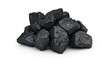 © JP STUDIO LAB - Pile of black coal chunks isolated on a white background, showcasing raw energy resources with rough texture