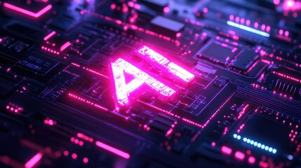 Poster - High-tech logo design with 