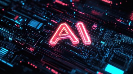 Poster - High-tech logo design with 