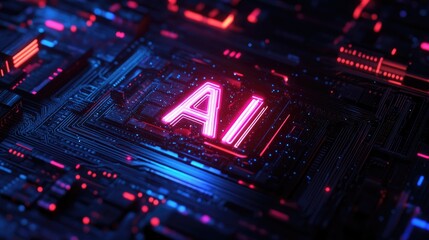 Poster - High-tech logo design with 