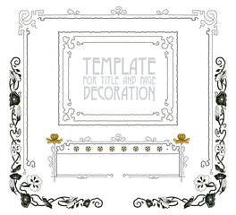 Wall Mural - Element flower for labels, banner and other design.