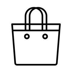 Wall Mural - Vector icon of a shopping bag with handles