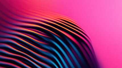 Poster - A vibrant display of colorful wavy lines creating a dynamic abstract design, showcasing a blend of colors with a sense of motion and modern aesthetics.