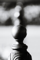 Poster - A close-up image of a black and white door handle.