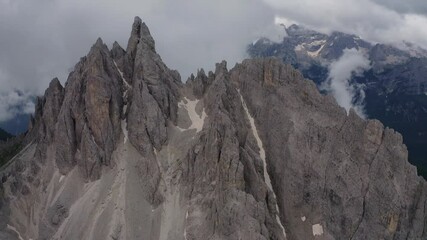 Wall Mural - aerial view of the peaks of cadini di misurina in trentino alto adige