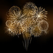 © Auguste Lange - Gold fireworks display vector celebration
