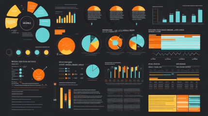 This template helps you create clear and visually appealing charts for business presentations. It includes elements like steps, choices, and parts of a process, making complex data easy to understand.