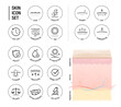 © realstockvector - Highly realistic multiple layers skin with skin types icon set. Vector illustration isolated on white background. Great for infographics, showing the action of your product. EPS10.