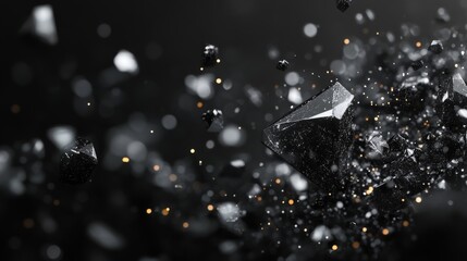 Wall Mural - Abstract Dark Crystals