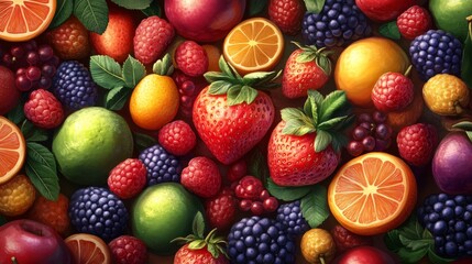 Poster - Colorful Fruit Variety