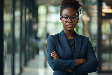 confident business woman in a suit - portrait photography