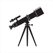 © Arafat - telescope silhouette on white background