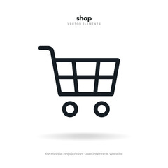 Poster - Flat add button add icon add to cart icon, shopping cart sign, online shopping, click here, buy push button for website, mobile app, UI, GUI, UX.