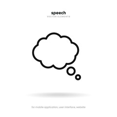 Poster - White blank speech bubbles, speak balloon, thinking balloon, chatting box, message box set on colorful background for UI website mobile app