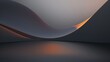 © AItist - Abstract minimalist background with wavy shapes in orange and gray tones creating an elegant and modern design