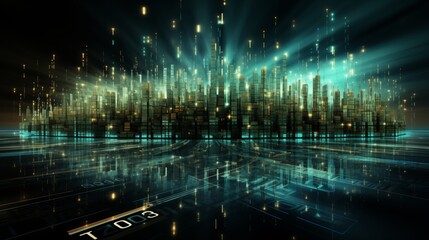 Background of binary code symbols showing programming codes.