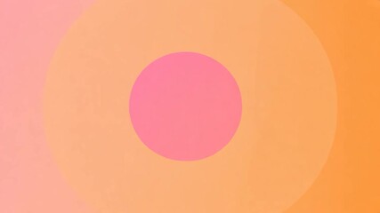 Poster - Pink circle begins as a small dot, expanding and moving from a black background to a vibrant gradient backdrop, creating a smooth and dynamic visual transformation