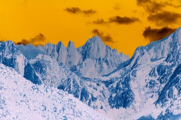mount whitney in negative