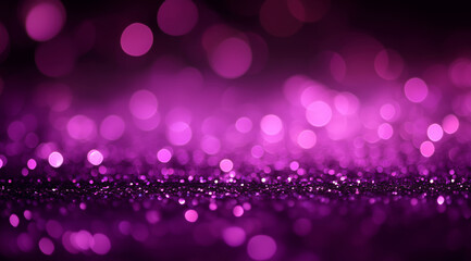 Festive abstract purple background with bokeh lights