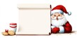 © Steph - scroll-style letter to Santa with milk and cookies - blank template with space for copy