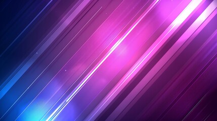 Abstract background with diagonal glowing lines and light effects in blue and purple colors