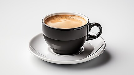 Wall Mural - coffee cup isolated on a white background, coffee cup/mug with hot black coffee