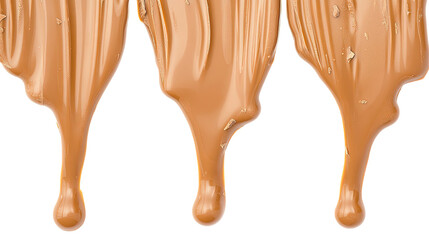 Poster - Dripping Chocolate Collection on a White Background for Dessert Lovers Generative AI