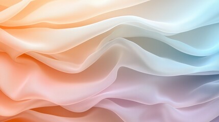 Poster - Soft and flowing abstract fabric waves