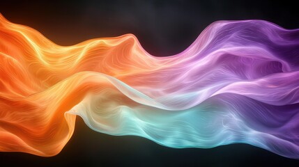 Poster - Vibrant abstract waves of color