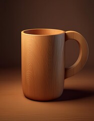 wooden mug polished bright, creative idea, high quality, high resolution, copy space, all it