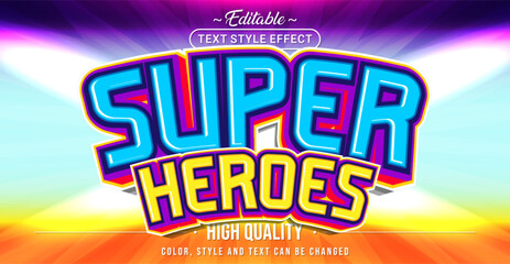 Poster - Editable text style effect - Super Heroes text style theme.