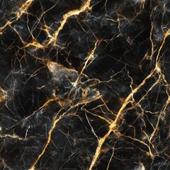 seamless black marble texture with golden veins